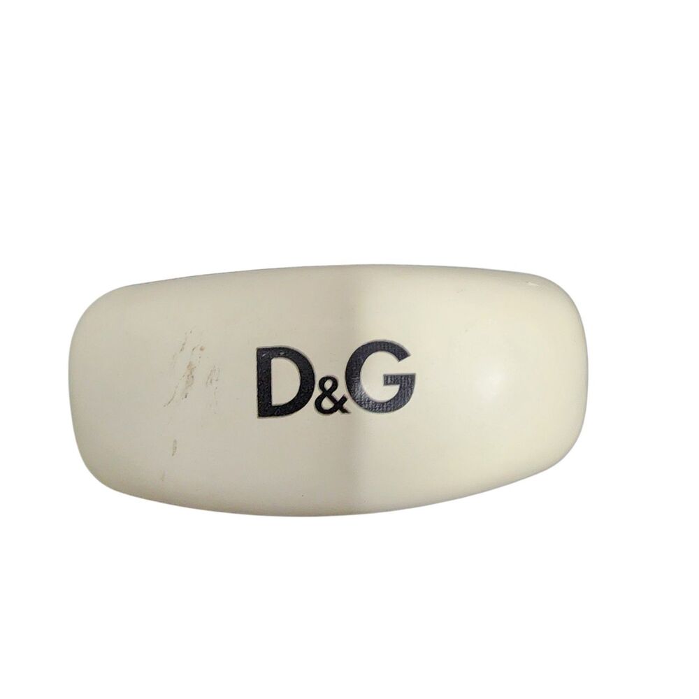 Dolce & Gabbana D&G White Hard Shell Sunglasses Case Black Interior